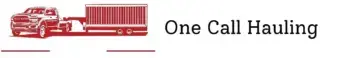 One Call Hauling logo banner with red truck and company name